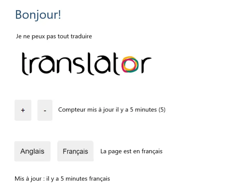 Screenshot of an Angular code example for French plurals.